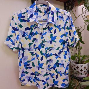 New! Rachel Zoe Floral Short Sleeve Blouse M